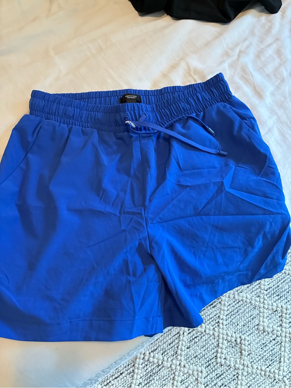 Simply Vera Vera Wang Men's Royal Blue Athletic Shorts